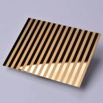 Gold Mirror Etched Stainless Steel Sheet 304 1219mm 2438mm Elevator Door