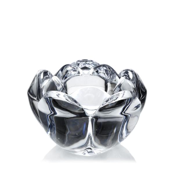 Flowers Tea Light Candle Holder Lead Free Crystal Glass Creative Party