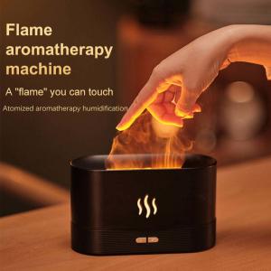 Wholesale HOMEFISH ABS PP Ultrasonic Aroma Humidifier Flame Aromatherapy Machine 180ml from china suppliers