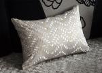 100% Cotton Luxury Throw Pillows , Leaves Pattern Embroidered Cushion Covers
