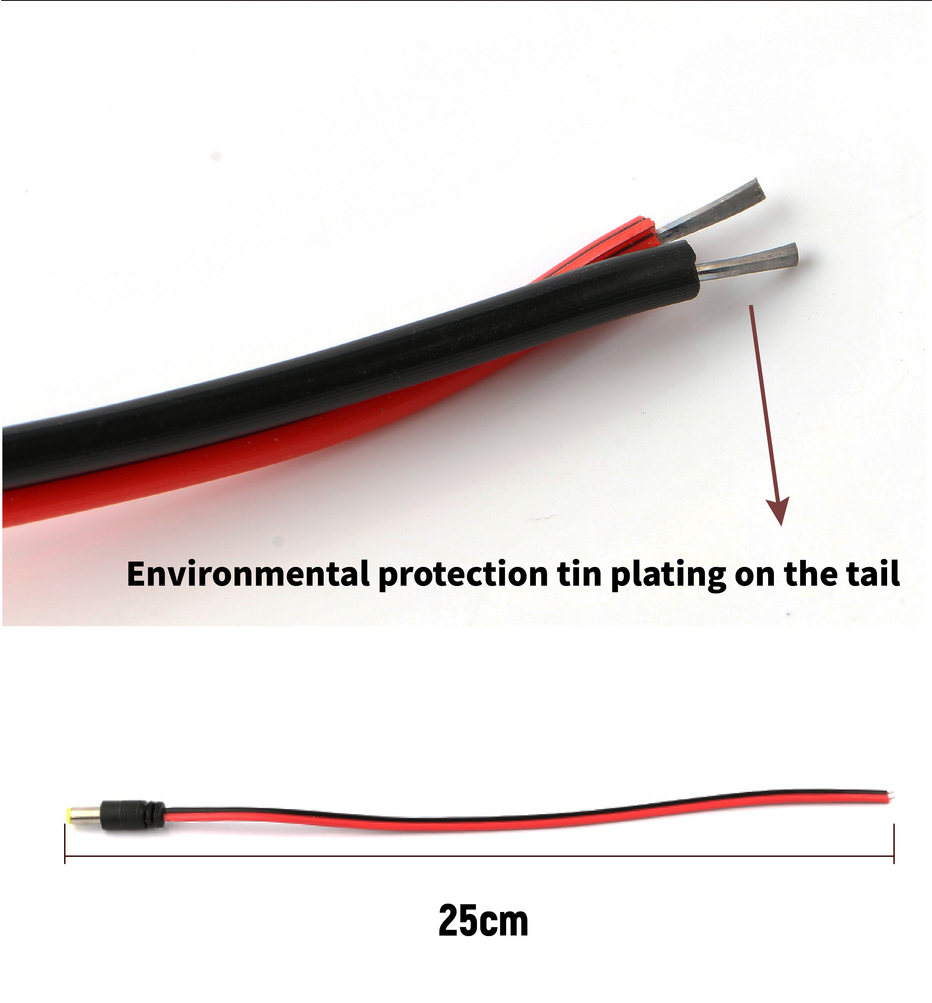 5AWG - 32AWG UL DC Power Cord 2.1mm Positive negative connector