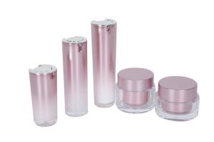 Wholesale Heavy Wall Acrylic Airless Lotion Bottle 50ml With Pump Cosmetic Packaging Set Jar 50g from china suppliers