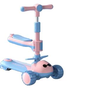 Wholesale 3 Wheel Ride On Folding Big Wheel Scooter Car for Kids Yellow Pink Blue Gender-Neutral from china suppliers