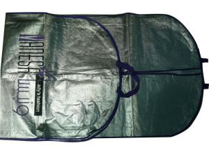 Wholesale Vl 75g Silvery Unwoven Fabric Dress Garment Suit Bag With Purple Binding, 2C Printing from china suppliers
