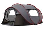 280*200*130CM 4-Person Grey Waterproof Polyester 4-Season Boat Shape Pop Up