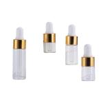 Transparent Rose Gold Glass Dropper Bottle 1ml 2ml 3ml 5ml Essential Oil Sample