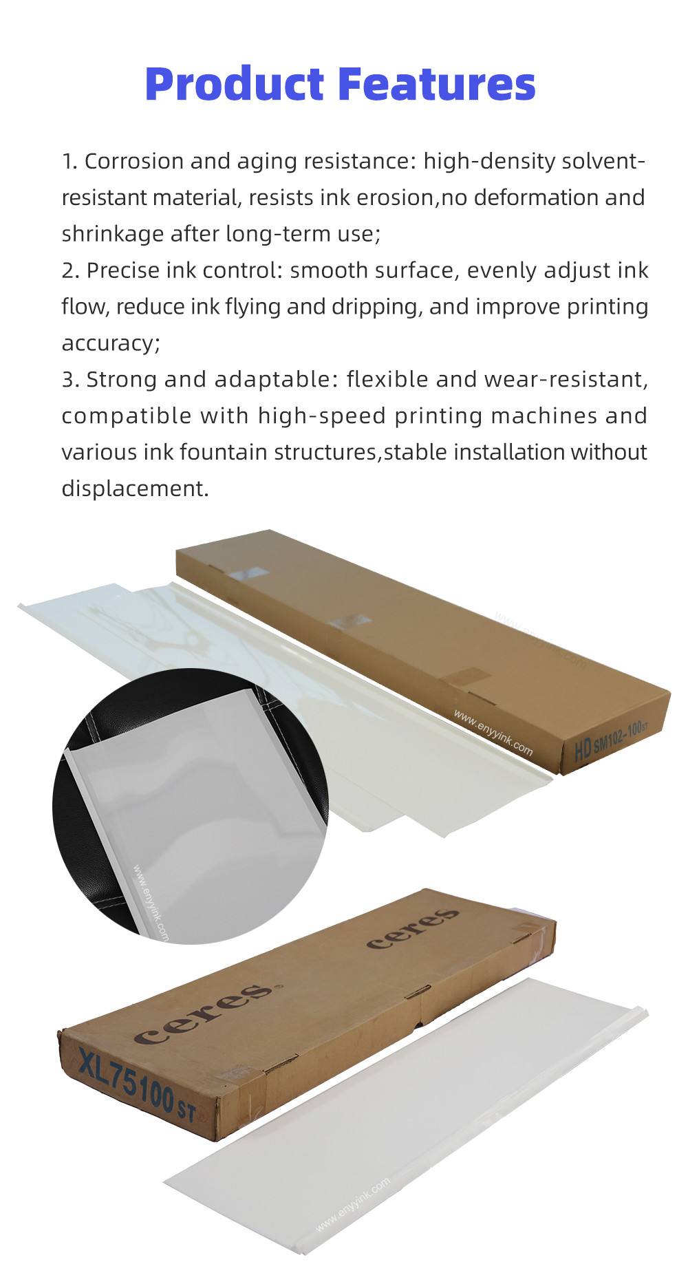 Ink Duct Foil For MO 69.5*24.2*6.7CM Printing Machine Spare Parts