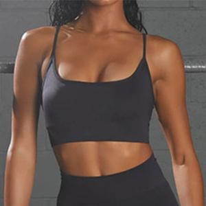 Wholesale Women's Adjustable Strap Yoga Sports Bra Activewear Seamless Workout Fitness Tops from china suppliers