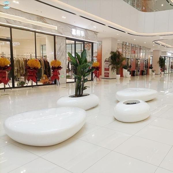 Lightweight Fiberglass Table Chairs For Shopping Mall Gardening Fiberglass