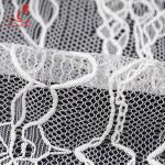 High quality White nylon lace fabric for long dress