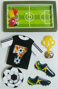 China Black Layered Paper Custom Die Cut Sticker Sheets Football Game Decorative on sale