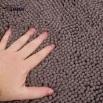 24"X36" Door Carpet Mats 1000GSM Chocolate Chenille TPR Waterproof Rubber 15mm