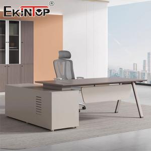 Wholesale L-shaped Modern Style Executive Desk from Furniture Factory Acacia Wood Desk from china suppliers
