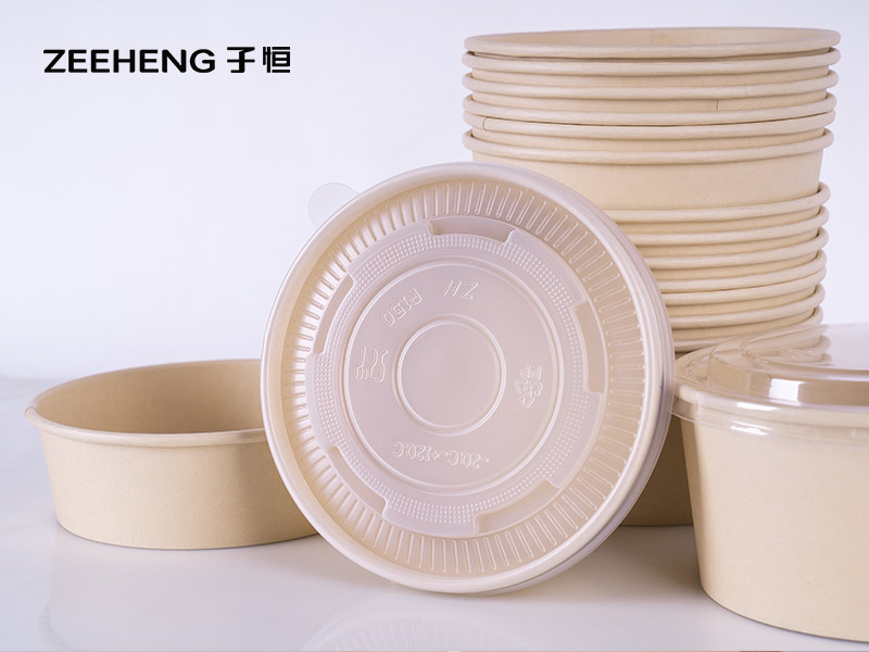 ZEEHENG Round Kraft Cardboard Salad Bowl 1500 ml 184x161x66 cm