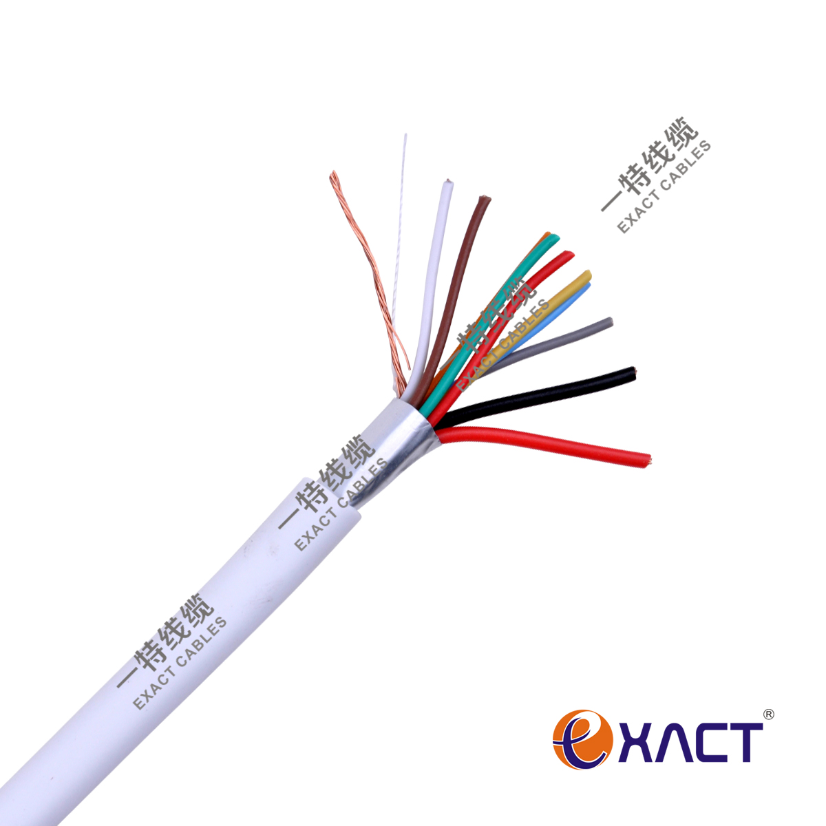 Industrial Alarm System Composite Security Cable with 7x0.2mm Drain Wire and Eca Rating