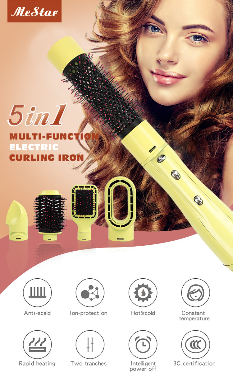1000 Watt Electric Hair Brush Dryer , 110/240V One Step Hair Dryer Volumizer