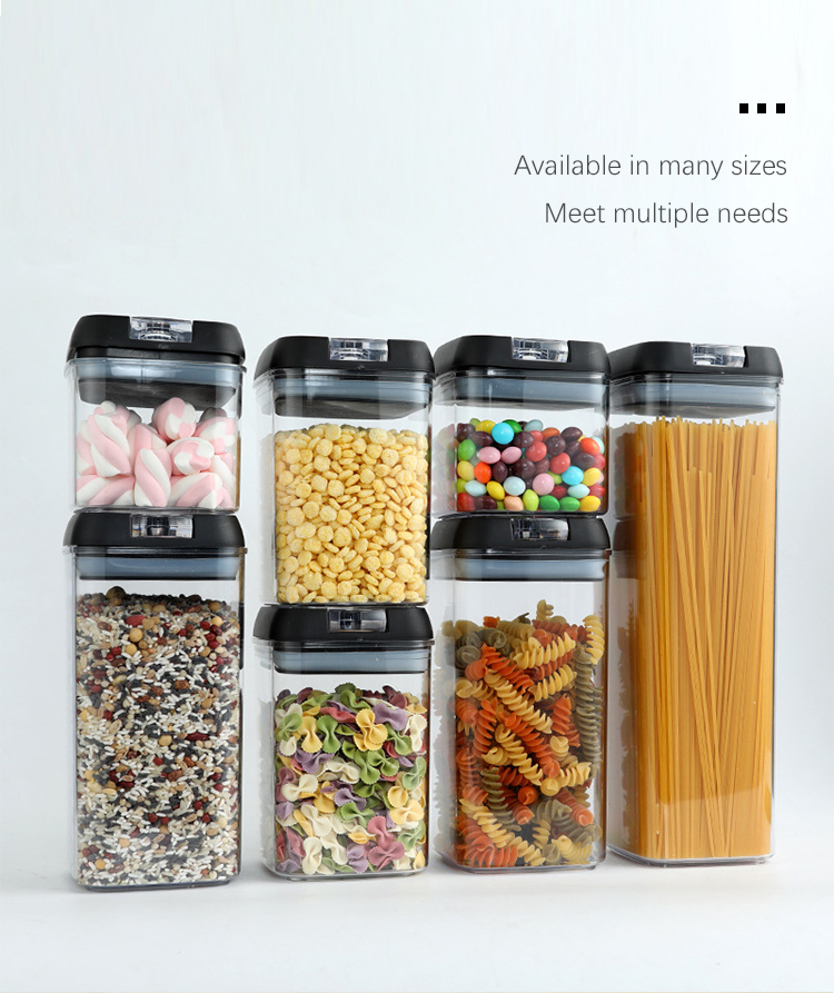 2.3L 3.1L Airtight Flour Container 1.7L 1.9L Plastic Food Storage Canisters