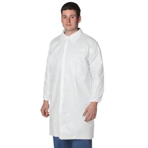 Wholesale Breathable Disposable Plastic Lab Coats White / Blue / Orange / Red Color from china suppliers
