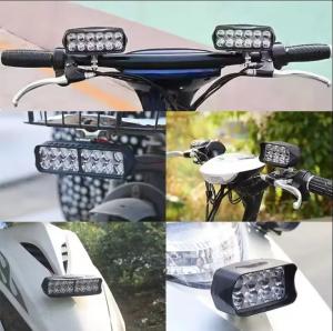 Wholesale White Flash 16 Beam 12V 24V Auxiliary Headlight Motorbike LED Light from china suppliers