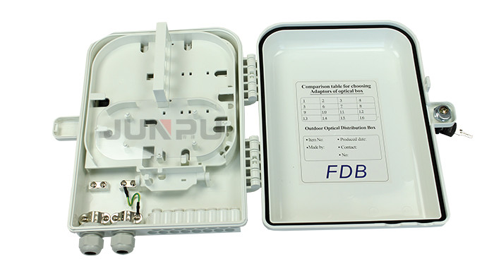 16 core Outdoor Fiber Optic Distribution Box with ABS material