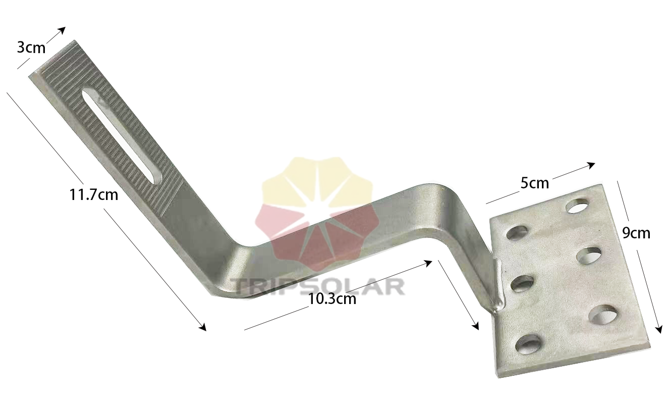 ISO9001/CE Approved Stainless Steel Roof Rail Hook for Tile Roof Solar Mounting Bracket