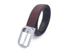 Fashionable Mens Leather Dress Belt With Prong Buckle 1.25” Wide Waist Strap