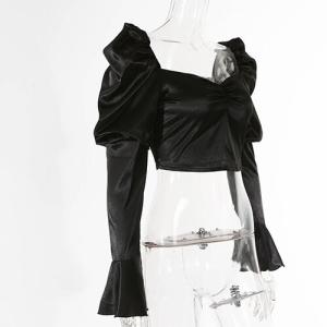Wholesale OEM Women'S Shirt European And American Pleated Long Sleeved Shirt Sweet Top from china suppliers