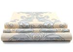 Light Grey Victorian Damask Wallpaper Waterproof with Vinyl Material , 0.53*10M