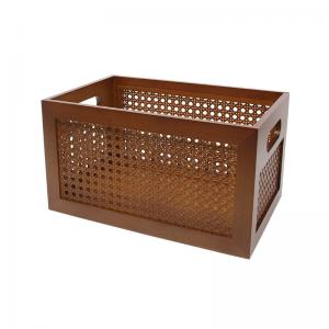 Wholesale Woven Desks Antibacterial Wooden Storage Baskets With Handles from china suppliers