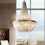 Large Luxury Modern Metal Tassel Chandelier For Wedding Decor