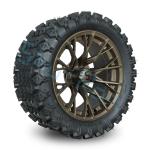Customizable 14 Inch Golf Cart Bronze Wheels And Off-road Tires for Customer