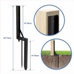 Thickened Fence Mender for Wooden Fence Post Support Heavy Duty Carbon Steel