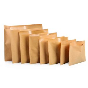 Wholesale Blank Plain Grocery Food Packaging Small Block Bottom Brown Kraft Paper Bags No Handles from china suppliers