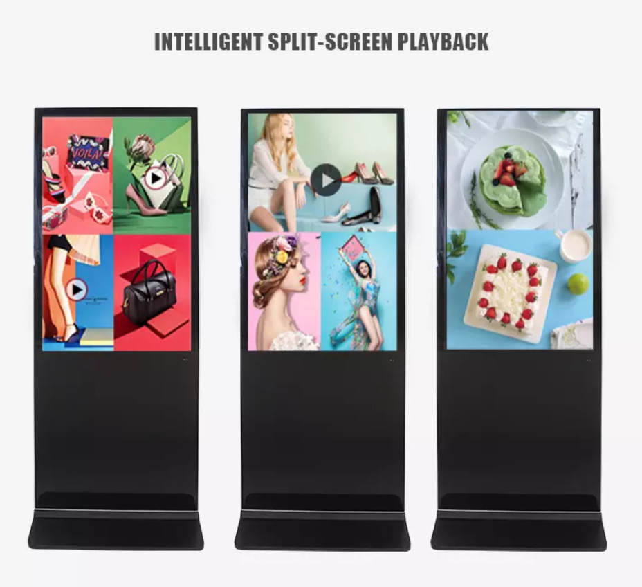Android Vertical LCD Advertising Display Touch Optional With WIFI 4G LAN CMS System
