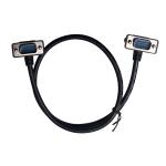 Industrial Db15 Vga Cable , 90 Degree Vga Rs232 Cable 2 Meter