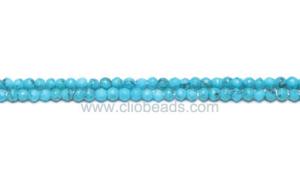 Wholesale Blue Synthetic Turquoise Faceted Rounds Bead Jewellery Supplies from china suppliers