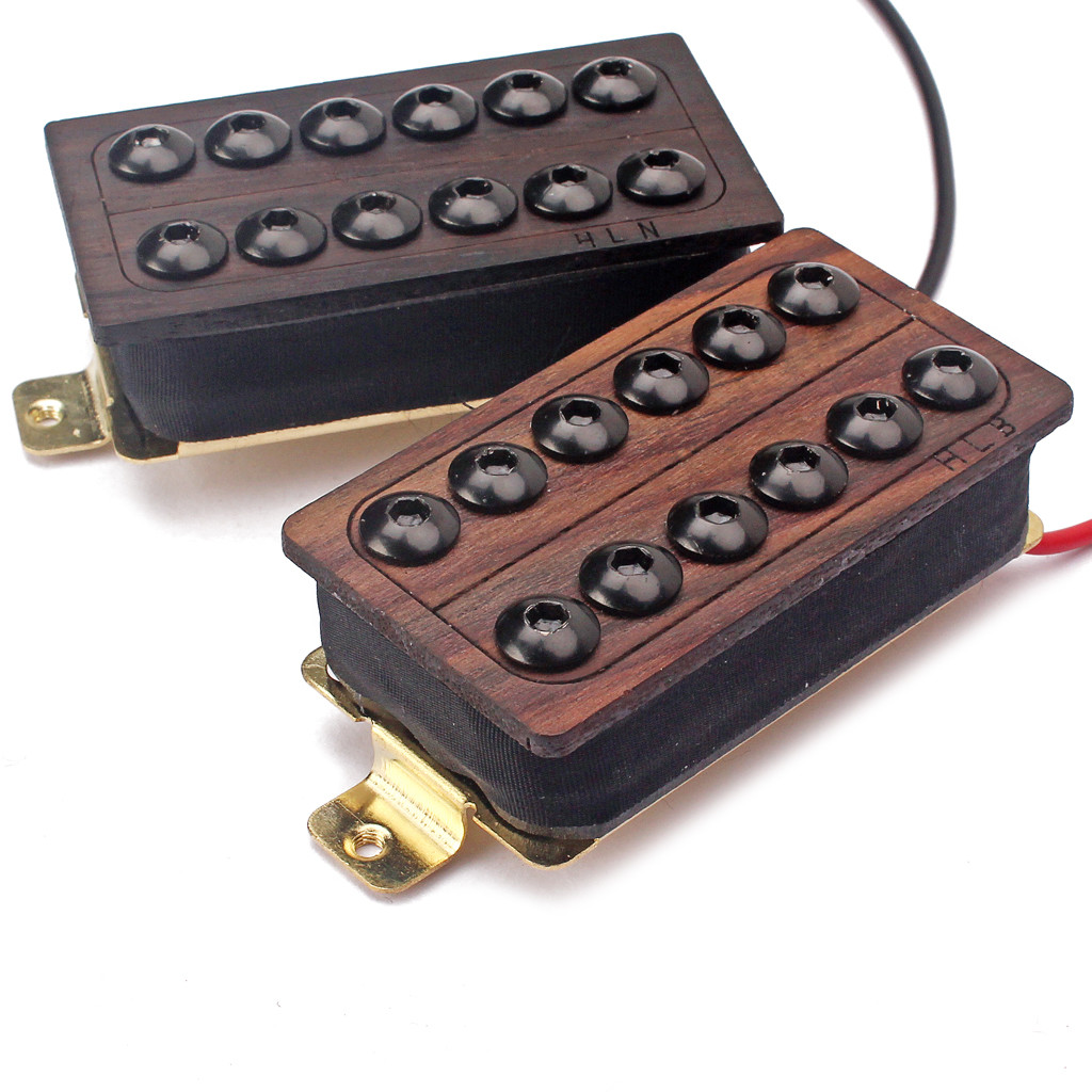 Electric Guitar Humbucker Pickup Rosewood Double Coil Pickups 50mm/Neck,52mm/Bridge