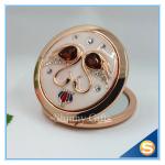 Shinny Gifts Personalized Metal Collection Compact Mirror For Wedding Souvenir
