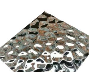 Wholesale Water Ripple Embossed Stainless Steel Sheet STS 430 STS 201 PVD Color Coating from china suppliers