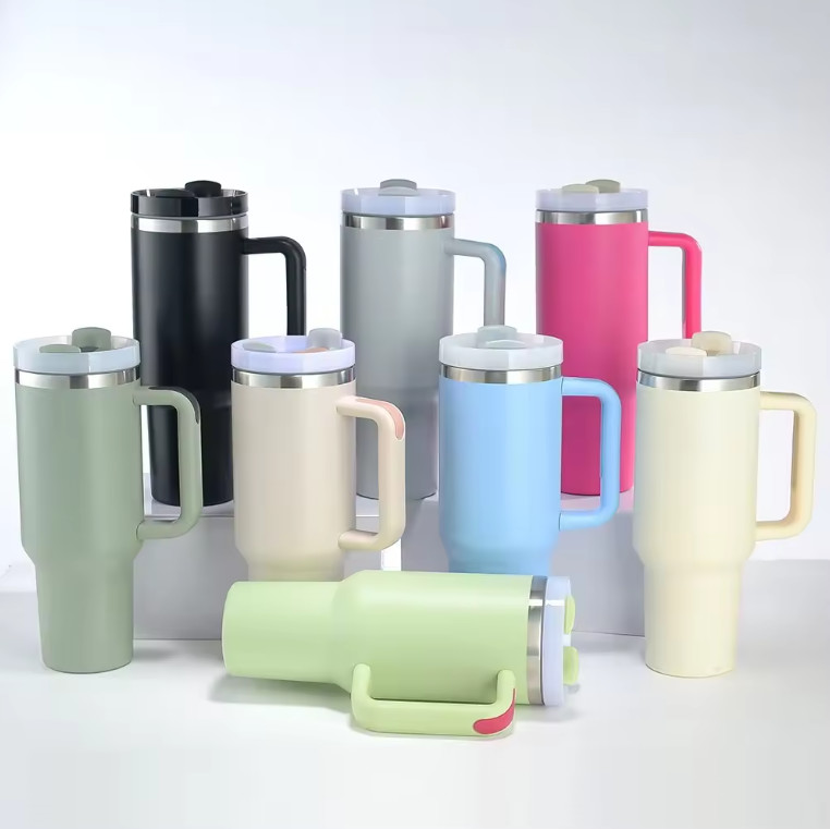 Insulated Vacuum Sports Bottle Cup Tumblers 30oz 40oz H2.0