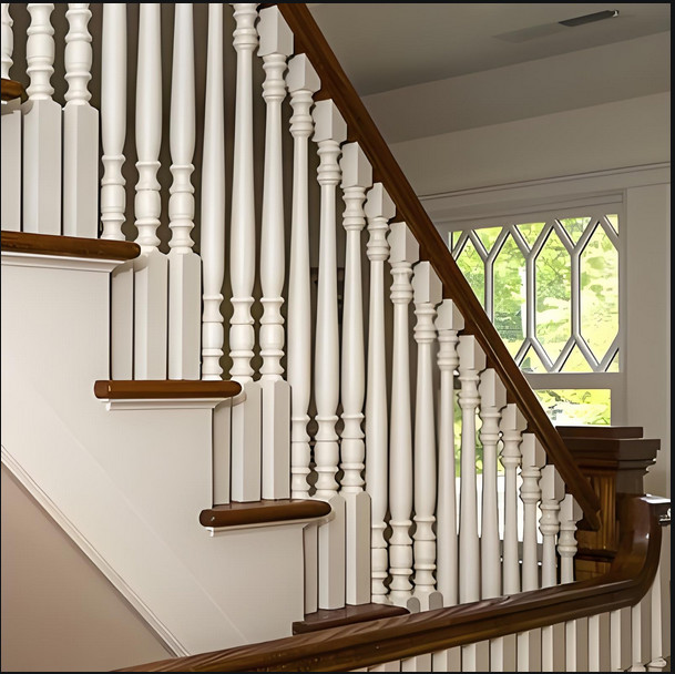 Custom Materials High End Modern Stair Railing For Hotels Malls ADA Compliance