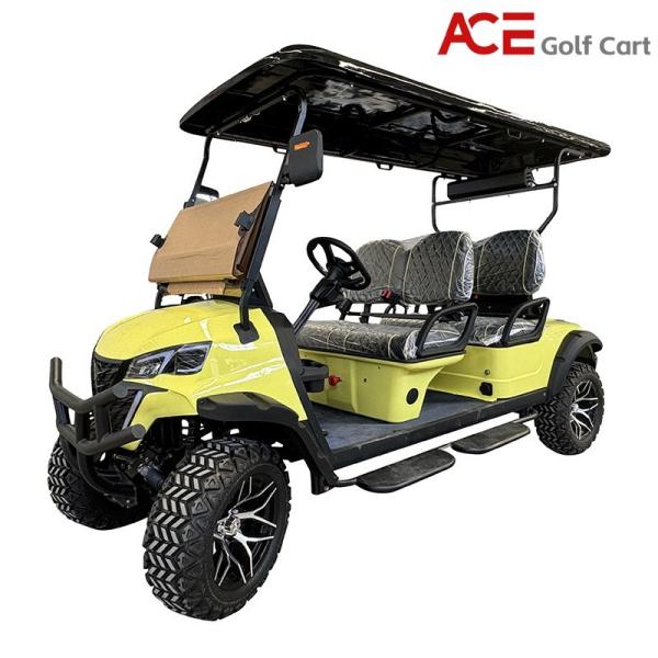 High Strength Carbon Steel 4 Seater Golf Cart Smart Charger 80km Travelling