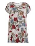 Spring Or Summer Ladies Stylish Blouse , Floral Print Tops For Ladies Slim Size