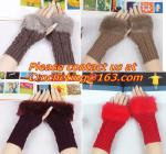 Pineapple Dot Women Knit Warm Winter Gloves Crochet Hand Warmers Computer