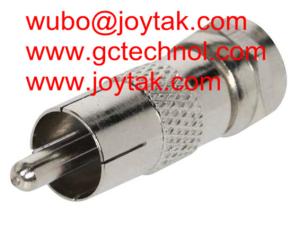Wholesale Coaxial Adapter Coaxial Adaptor RCA Male To F Male Connector CCTV Antenna / RCAM.FM from china suppliers