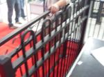Bow Top Tubular Steel Fence Panels INTERPON powder coated at black 1100mm x