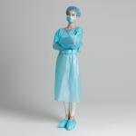 Waterproof 40gsm CPE Disposable Medical Isolation Gown