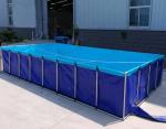 SGS Blue Laminated Tarpaulin Fish Tank Fire Retardant For Aquaculture Fish