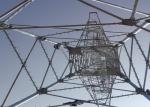 Galvanized Surface Tubular Steel Tower For Power Transmission With 3 / 4 Leg