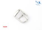 Custom Logo Center Bar Belt Buckles , 16mm Size Silver Shoe Buckles